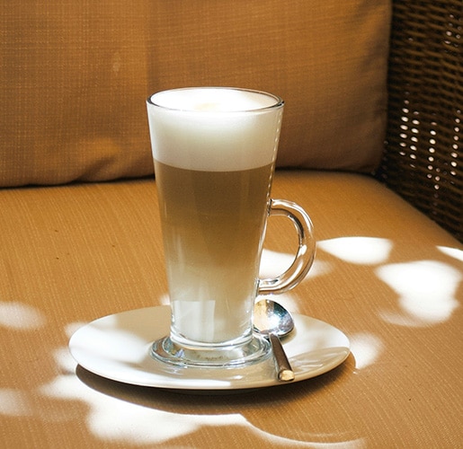 cappuccino cup on a table